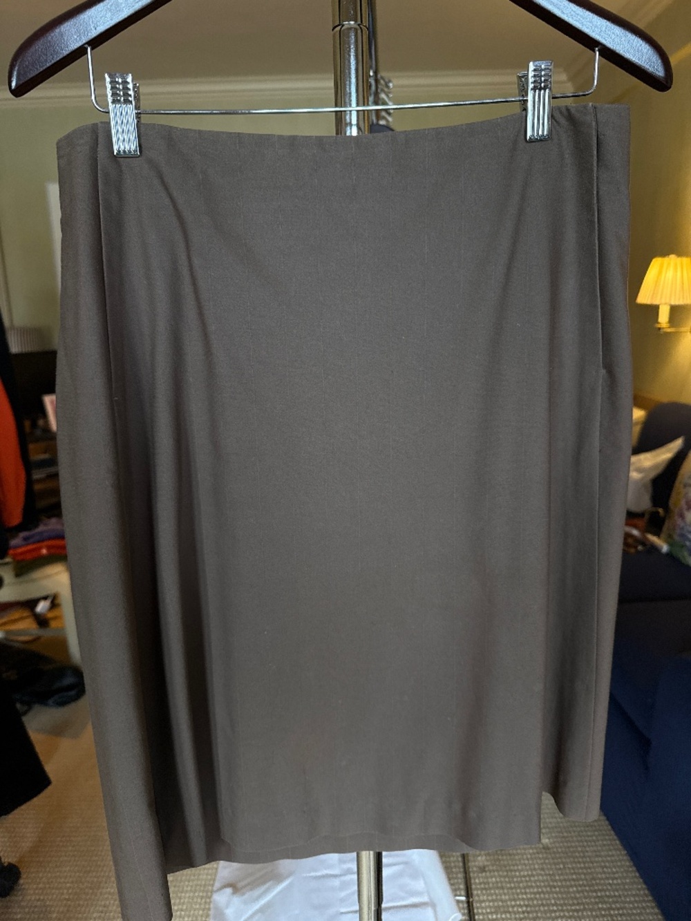 Vintage Jil Sander minimalist taupe pencil skirt
